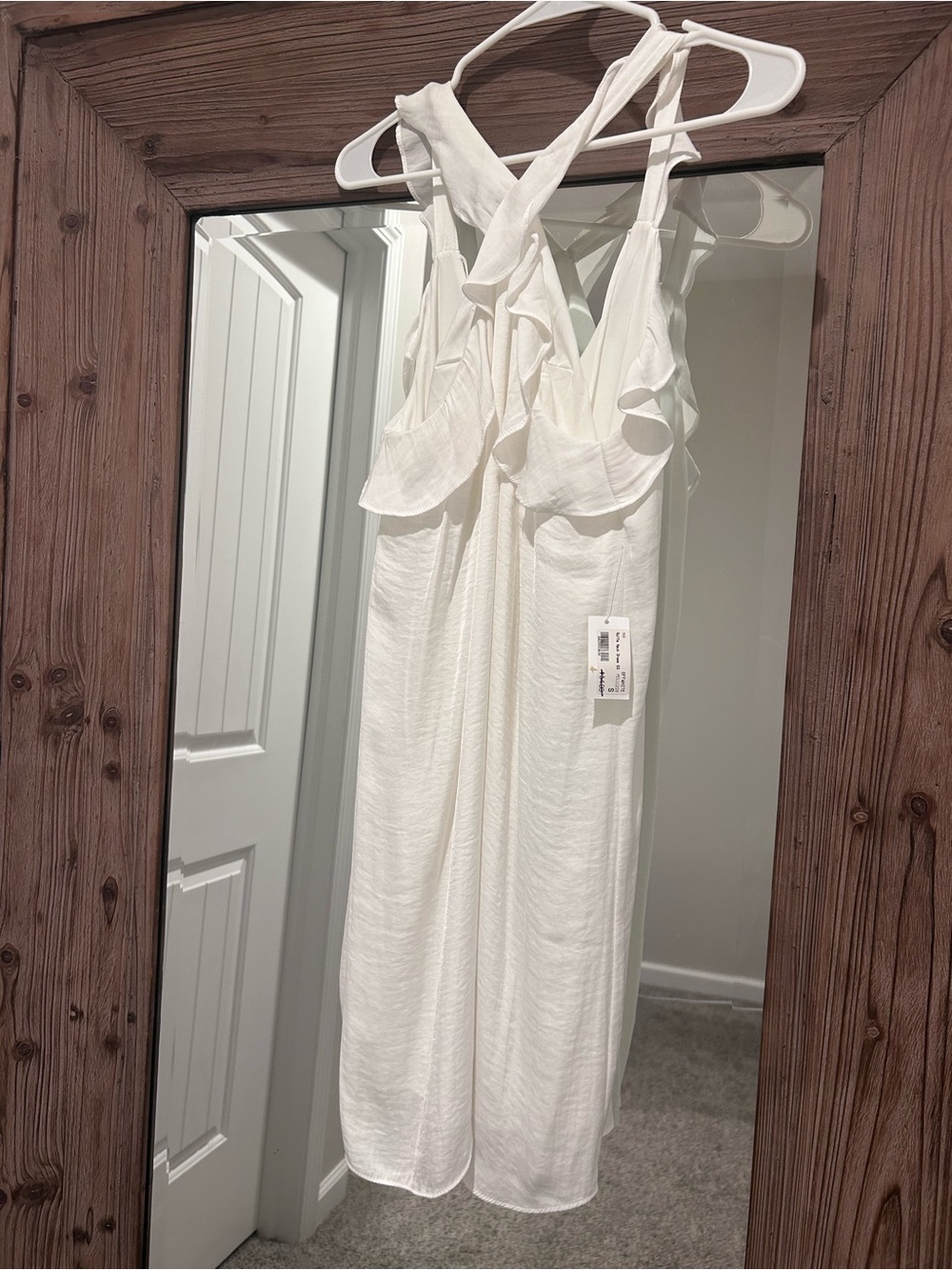 MOD Boutique White Ruffle Dress